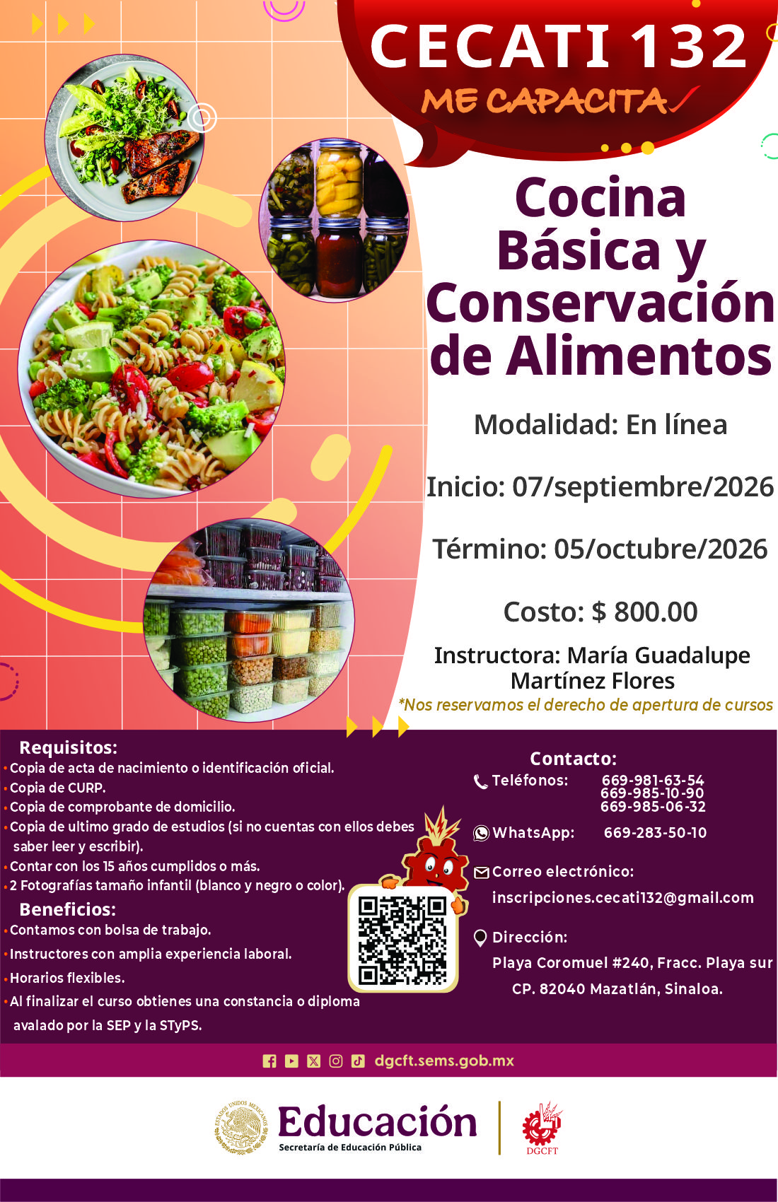 Cocina Básica y Conservación de Alimentos
